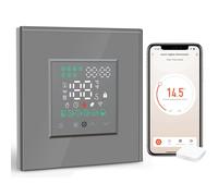 BSEED Zigbee Termostato Controlador de Temperatura Gris para Calentar Agua,5A Smart Termostato con Pantalla Táctil LED Compatible con Alexa y Google Home(Need Tuya Gateway Hub)