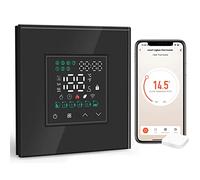 BSEED Zigbee Termostato Controlador de Temperatura Negro para Calentar Agua,5A Smart Termostato con Pantalla Táctil LED Compatible con Alexa y Google Home(Need Tuya Gateway Hub)
