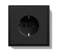 BSEEDLIFE Enchufe Pared,Enchufe Schuko de Empotrar 1 Gang,16A,Marco Para PC,Fácil Instalación,Garras Plegables,80 * 80mm Negro