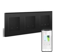 BSEEDLIFE Interruptor de luz inteligente WIFI con interruptor de persiana WiFi, 2 interruptores de pared, 2 interruptores de pared, 1 temporizador de persianas, compatible con Alexa/Google Home