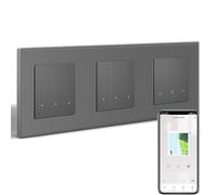 BSEEDLIFE Interruptor de luz inteligente WIFI con interruptor de persiana WiFi, 3 interruptores de pared, 2 interruptores de persiana + 1 temporizador de persianas, compatible con Alexa/Google Home