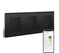 BSEEDLIFE Interruptor de luz inteligente WIFI con interruptor de persiana WiFi, 3 interruptores de pared, 2 interruptores de persiana + 1 temporizador de persianas, compatible con Alexa/Google Home