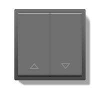BSEEDLIFE Interruptor de Persiana Empotrado,Interruptor de Botón con Marco de PC con Conexiones de Resorte Para Casa y Piso,Fácil Instalación,80 * 80mm Gris