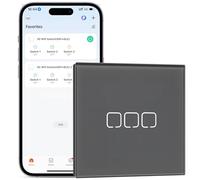 BSEEDLIFE Interruptor Inteligente WiFi Empotrado,Smart Interruptor Táctil Pared,3 Gang 1 Vía 86 * 86 mm,Compatible con Alexa y Google Home (Aplicación Tuya/Smart Life),Gris