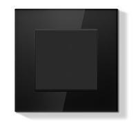 BSEEDLIFE Interruptor Pared Empotrable,Interruptor Conmutador de Pared con Marco de Cristal,1 Gang 2 Vías Fácil Instalación,Para Sala de Estar,Dormitorio y Pasillo,86 * 86mm Negro