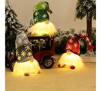 Bseical 3 Pezzi Elf Natale con LED, Natale Decorazione Gnomi Bambola, Ornamenti Regalo Natalizi (Patas súper Martes: 23 cm x 6,5 cm x 6 cm)