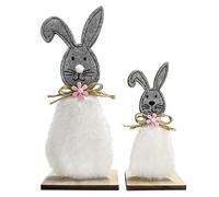 Bseical Conejos De Pascua Figuras, Decoración Conejo De Pascua, Adornos De Pascua, Conejitos De Pascua Fieltro Peluche Easter Decoration Mesa Decoraciones Accesorios 2pcs Set
