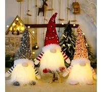 Bseical Gnomos Navidad, 3 Piezas Led Elfo Navidad MuñEco, Elfo Navidad con Luz, Navidad DecoracióN Casa, Luces Navidad Exterior, Peluche MuñEco Sin Rostro Gnomo, Adornos Navidad Iluminado Papá Noel