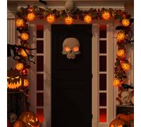 Bseical Guirnalda de Luces Halloween 4M Exterior, 20 LED Calabasas y Murciélagos, Decoración con Luz para Interior y Exterior, Pilas, Jardín, Valla y Fiestas