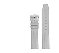 BSEIXIKRB Rubber Watchband Compatible With Rolex Compatible With Omega X Swatch Joint MoonSwatch Constellation Waterproof Sports 20mm Watch Strap Curved End Band(Grey SR buckle)