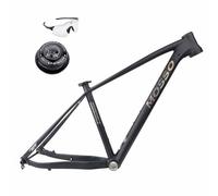 BSFHQS 15.5" 17" Cuadro De Bicicleta De Montaña Rígida XC 27.5er Cuadro De Freno De Disco De Aleación De Aluminio, Neumático Máximo De 2.3", Eje Pasante De 12x142mm(Black,17")