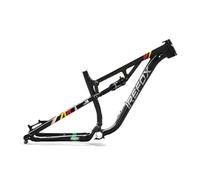 BSFHQS 16" Cuadro De Suspensión para Bicicleta De Montaña 27,5er DH/Am Cuadro BTT con Freno De Disco De Aleación De Aluminio, Eje Pasante De 12 * 142mm con Amortiguador(Black)