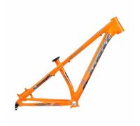 BSFHQS 26er 27.5er XC/AM/DJ/4X Hardtail Cuadro De Bici Dirt Jump 14.5" Aleación De Aluminio Cuadro De Sendero para BIC De Montaña Freno De Disco Eje Pasante 12x148mm Boost(Orange)