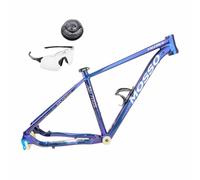 BSFHQS 27.5er Cuadro De Bicicleta De Montaña Rígida XC/Enduro 15,5" 17" Cuadro De Freno De Disco De Aleación De Aluminio, 10x135mm QR, BSA BB68mm, Marco BTT De Liberación Rápida(Chameleon,15.5")