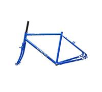 BSFHQS 700C Cuadro De Bicicleta De Carretera De Grava 46/49/52/56cm Frenos De Disco/V Cuadros De Acero CRO-Mo 100/135mm QR(Blauw,46cm)