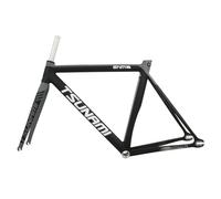 BSFHQS Cuadro De Bicicleta De Piñón Fijo 700C Cuadro De Bicicleta De Pista De Aleación De Aluminio 52 55 58CM Marco De Freno De C De Liberación Rápida 100/120MM QR, BSA BB68mm(Gray,55cm)
