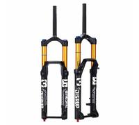 BSFHQS Horquilla Neumática De Bici De Montaña 27,5/29" XC Am Horquilla De Suspensión De Freno De Disco Recorrido 170mm Recto/cónico De 1-1/8" 15x110mm Boost Amortiguación(28.6-Gold,29")