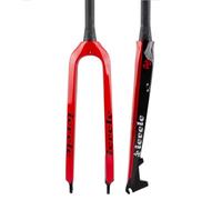 BSFHQS Horquilla Rígida BTT Horquilla para Bicicletas De Montaña 26 27,5 29Pulgadas 29 L 1-1/2" Tubo Cónico Horquillas Delanteras De Bicicleta Freno De Disco QR(Red,Tapered_27.5IN)