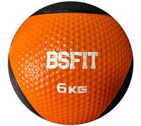 BSFIT® Balón Medicinal de Goma Pro - 6 kg Potencia Tus Rutinas con Esta Pelota con Rebote Medicinal - Balón Antideslizante para Levantamiento