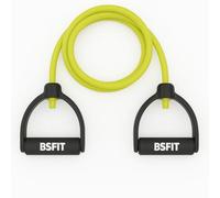 BSFIT Bandas de Resistencia con Asas, Gomas Elásticas Musculación, Cinta Ejercicios de Diferentes Intensidades, Ideal para Entrenar en casa (Amarillo, Medio)