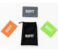 BSFIT Bandas Elásticas Musculación (3 x 1,20mt Abiertas) | Gomas Elásticas Musculación Resistentes para Piernas y Glúteos | Cinta Elástica Ejercicios Fuerza | Bandas Elásticas Fitness para Casa o Gym