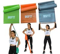 BSFIT Bandas Elásticas Musculación (3 x 1,20mt Abiertas) | Gomas Elásticas Musculación Resistentes para Piernas y Glúteos | Cinta Elástica Ejercicios Fuerza | Bandas Elásticas Fitness para Casa o Gym