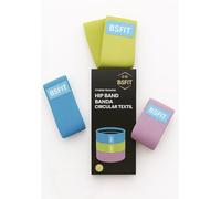 bsfit Bandas elasticas Set de 3 Bandas de Poliéster para Piernas y Glúteos, Cinta Ancha Fitness, Goma elástica Fitness BSFIT, Bandas Elásticas Fitness, Goma Elastico Ejercicio