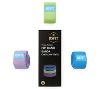 bsfit Bandas elasticas Set de 3 Bandas de Poliéster para Piernas y Glúteos, Cinta Ancha Fitness, Goma elástica Fitness BSFIT, Bandas Elásticas Fitness, Goma Elastico Ejercicio