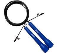 BSFIT® Cuerda de Saltar | Comba Profesional para Fitness y Boxeo | Ideal para Cardio, Entrenamientos de Velocidad y Cross Training | Duradero y Ligero con Alta Adaptabilidad. (MANGO PLÁSTICO AZUL)