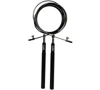 BSFIT® Cuerda de Saltar | Comba Profesional para Fitness y Boxeo | Ideal para Cardio, Entrenamientos de Velocidad y Cross Training | Duradero y Ligero con Alta Adaptabilidad. (ALUMINIO FINO NEGRO)