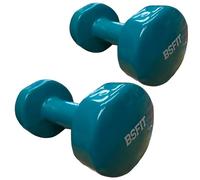 BSFIT® Juego de 2 Mancuernas Antideslizantes de vinilo, de 0,5 a 6 Kg con Diseño Hexagonal Anti-Rodadura, Ergonómicas, Pesas y mancuernas para Gimnasio en Casa (5Kg)