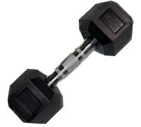 BSFIT Mancuernas de cromo. Antideslizantes de caucho, mancuernas con Diseño Hexagonal Anti-Rodadura, Ergonómicas, Pesas y mancuernas para Gimnasio en Casa, weights (7,5KG)