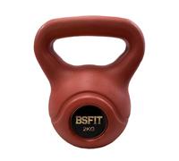 BSFIT Pesa Rusa. Pesa Kettlebell de Hormigón con Mango Ergonómico. Mancuerna Kettlebell para Entrenamiento Muscular en casa y Gimnasio. Dumbbell (2 KG)