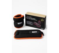 BSFIT pesas para tobillos 1 kg, Set de 2 Pesas de Neopreno, selecciona el peso 0,5kg, 1kg, 1,5kg o 2kg, tobillera para ejercicio y Entrenamiento en casa, lastres, ankle weights (2x 2kg Naranja Flúo)