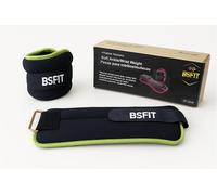 BSFIT Tobilleras y muñequeras con peso ejercicio en casa de neopreno - Set de pesas para tobillos y muñecas de 0,5kg, 1kg, 1,5kg y 2kg - tobilleras lastradas (2x 1,5kg Amarillo Flúo)