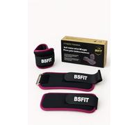 BSFIT Tobilleras y muñequeras con peso ejercicio en casa de neopreno - Set de pesas para tobillos y muñecas de 0,5kg, 1kg, 1,5kg y 2kg - tobilleras lastradas (2x 0,5kg Fucsia Flúo)