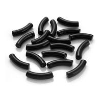 BSGUZ 5/10 cuentas acrílicas de tubo curvo de 8-12 mm, multicolores, para pulseras, pendientes, colgantes y bisutería, 10-8 mm (10 unidades)