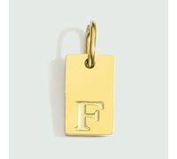 BSGUZ Dije con letras del alfabeto para collares, joyería de acero inoxidable, accesorios con letras grabadas, joyería de moda para mujer - YP45236 - F-GOLD