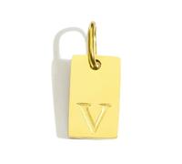 BSGUZ Dije de alfabeto para collares, joyería de acero inoxidable, accesorios con letras grabadas, joyería de moda para mujer - YP45236 - V-GOLD