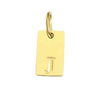 BSGUZ Dije de alfabeto para collares, joyería de acero inoxidable, accesorios con letras grabadas, joyería de moda para mujer - YP45236 - J-Silver