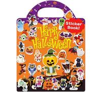 BSHANO Pegatinas decorativas de Halloween para niños, libros de pegatinas reutilizables de Halloween de 2 a 4 años, pegatinas de viaje divertidas para niños, libros de pegatinas impermeables para