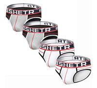 BSHETR Calzoncillos Slip de Algodón Transpirable Ropa Interior para Hombre Elástica (R911, XXL)