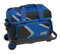 BSI Dash - Bolsa de Doble Rodillo, Azul/Negro/Gris, Doublé, Bolsa de Bolos de Doble Bola