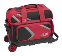 BSI Dash - Bolsa de Doble Rodillo, Rojo/Negro/Gris, Doublé, Bolsa de Bolos de Doble Bola
