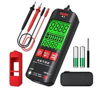 BSIDE A1 Multímetro Digital Inteligente Mini Polímetro Completamente Automático LCD 3 Resultados Detector de Voltaje Sin Contacto Probador de Voltaje Continuidad Ohm Frecuencia con Estuche y Funda