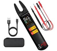 BSIDE AC DC Pinza amperimétrica 6000 contadores Multímetro digital 600A Open Jaw Meter Medición AC/DC Corriente &Voltaje Capacitancia Resistencia Diodo Continuidad NCV/Live Wire con Hold Max/Min/Ave
