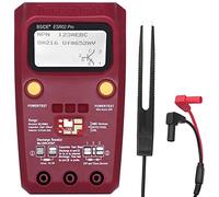 BSIDE ESR02 PRO Probador de Transistores SMD Componentes Comprobador Mega328 NPN/PNP Diodo Resistor Inductor Capacitancia ESR Meter con pinzas