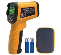 BSIDE H3 Termómetro Infrarrojo Digital Alta Temperatura -58℉~2552℉(-50℃~1400℃) 50:1 Pistola de Temperatura Láser Industrial con LCD Color Alarma y Memoria para HVAC Horno Pizza Forja Metalurgia