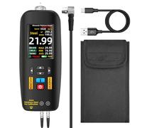BSIDE Medidor de espesor ultrasónico ultrasónico de rango de 1 a 300 mm, medidor de espesor ultrasónico recargable de 2.8 pulgadas, grosor de metales LCD de color con sonda para materiales metálicos,