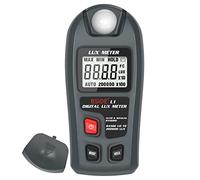 BSIDE Medidor de luz digital Lux Tester Iluminancia Luxmeter, 0-200,000 Lux Medidor de luz ambiental portátil Fotómetro para jardín Película Interior Aula Plantas LED Grow Light Fotografía